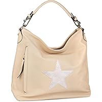 styleBREAKER vintage look shopper handbag with star, sling bag, shoulder bag, women 02012076