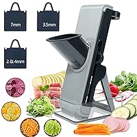 Safe Slice Mandoline Dicer, Vegetable Slicer Cutter & Mandolin Chopper, for Potatoes, Carrots, Tomatoes, Cucumbers, Onions, Veggie Cutter With 3 Adjustable Blade