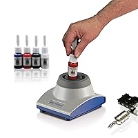 120598AM1 Mini Vortex Mixer, Touch Function, 4500 RPM, Gel Polish, Nail Polish, Eyelash Extension Glue, Acrylic Paints, Permanent Makeup pigments, Tattoo Ink Bottles, Blue/Gray