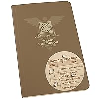 Rite in the Rain Weatherproof Book, 4.625” x 7”, Tactical Tan Soft Cover, Prolonged Casualty Care Medic Book (No. 980T-MED)