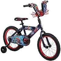 Huffy Marvel Spidey & His Amazing Friends 16” Kid’s Bike with Training Wheels, Quick Connect Assembly, Blue