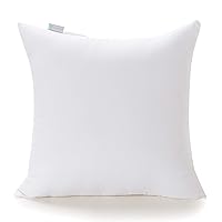 Acanva Decorative Square Throw Pillow Inserts Hypoallergenic Euro Form Stuffer Cushion Sham Filler, 1 Count (Pack of 1), White