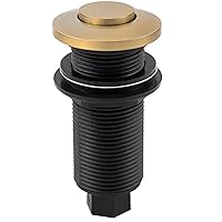 Westbrass ASB-B3-19 Sink Top Waste Disposal Replacement Air Switch Trim Only, Flush Button, Champagne Bronze