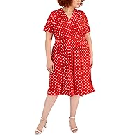 Anne Klein Plus Size Polka Dot Fit Flare Dress