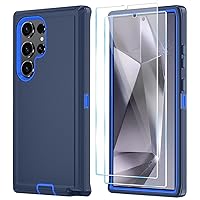 ONOLA for Samsung Galaxy S24 Ultra Case with HD Screen Protector [Not fit S24 / S24 Plus ], Samsung S24 Ultra Phone Case, [3 in 1] Heavy Duty Phone Case (DarkBlue, Galaxy S24 Ultra 6.8