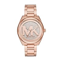 Michael Kors Janelle Three-Hand Rose Gold-Tone Stainless Steel Women's Watch (MK7312)