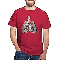 CafePress Human Anatomy Heart and Lungs Dark Graphic Shirt