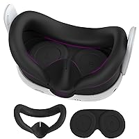 Face Cushion Cover for Oculus Quest 3 Face Pad with Lens Covers Protectors Washable VR Silicone Covers for Meta Quest 3 Accessories
