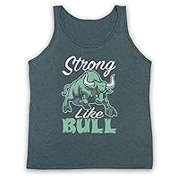 Men's Strong Like Bull Gym Workout Slogan Tank Top Vest