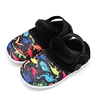 BARERUN Infant Toddler Slippers Kids Slippers Fuzzy Slides for Girls Boys Cozy Lightweight Slip-On House Newborn Crib Shoes