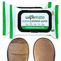 Premium Suede Cleaner Wipes, Quick Wipes for Home or Travel, Removes Dirt, Grime & Stains, Cleaning Wipes for Suede Shoes, Boots, Bags, Etc. – 20 Count [Two Pack]
