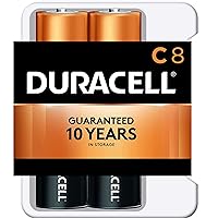Duracell - CopperTop C Alkaline Batteries with recloseable package - long lasting, all-purpose C battery for household and business - 8 Count