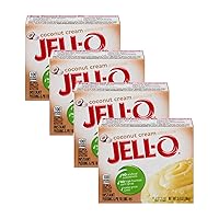 Jell-O Instant Pudding & Pie Filling, Coconut Cream, 3.4-Ounce Boxes (Pack of 4)