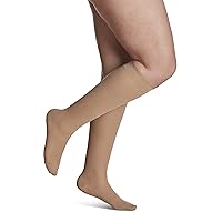Women’s Style Sheer 780 Closed Toe Calf-High Socks 30-40mmHg - Medium Short - Golden