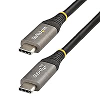 StarTech.com 3ft (1m) USB C Cable 10Gbps - USB-IF Certified USB-C Cable - USB 3.2 Gen 2 Type-C Cable - 100W (5A) Power Delivery Charging, DP Alt Mode - USB C to C Cord - Charge & Sync (USB31CCV1M)