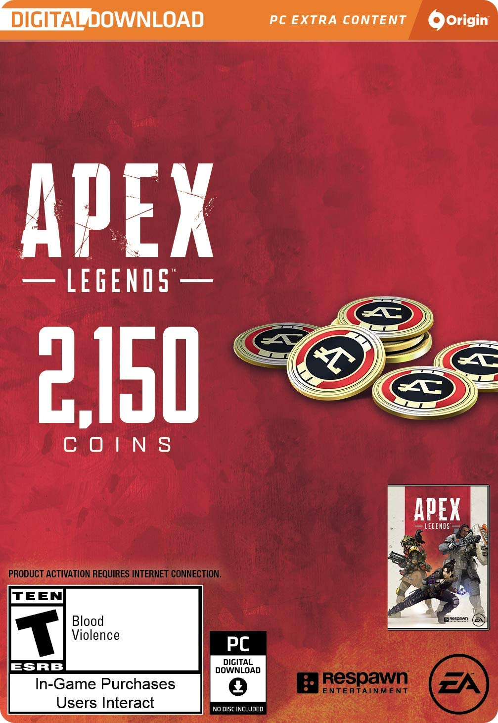 Apex Legends - 2,150 Apex Coins - PC Origin [Online Game Code]