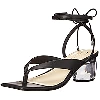 Jessica Simpson Sitelli Women's Faux Leather Ankle Wrap Heeled Sandal