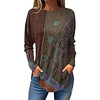 Plus Size Blouses for Women Shirts for Women Vacation Shirt Shirts for Women Tshirts Cute Tops Shirts for Women Cute Shirts Womens Long Sleeve Brown L
