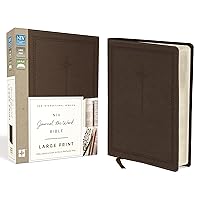 NIV, Journal the Word Bible, Large Print, Leathersoft, Brown: Reflect, Journal, or Create Art Next to Your Favorite Verses