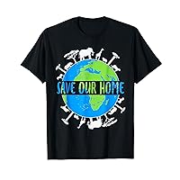 Save Our Planet Everyday Cute Earth Day 2024 Kids Boys Girls T-Shirt