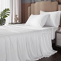 HYPREST King Size Sheet Set,Rayon Derived from Bamboo, Deep Pocket Sheets Fits 18