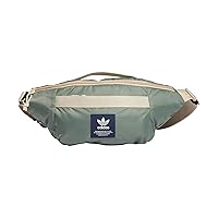 adidas Originals Sport Hip Pack/Small Travel Bag, Silver Green/Sand Strata Beige, One Size