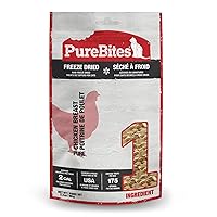 PureBites Chicken Freeze Dried Cat Treats, 1 Ingredient, Made in USA, 2.3oz