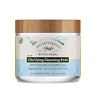 Clarifying Witch Hazel Cleansing Pads, Fragrance Free, Clear
