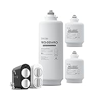 Waterdrop WD-G2-B WD-G2-W WD-G2MNR-W Replacement Filter 2-Year Combo, Pack of 2 WD-G2CF Filters and 1 WD-G2MRO Filter, Reduce PFAS