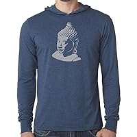 Mens Buddha Profile Lightweight Hoodie Tee Shirt