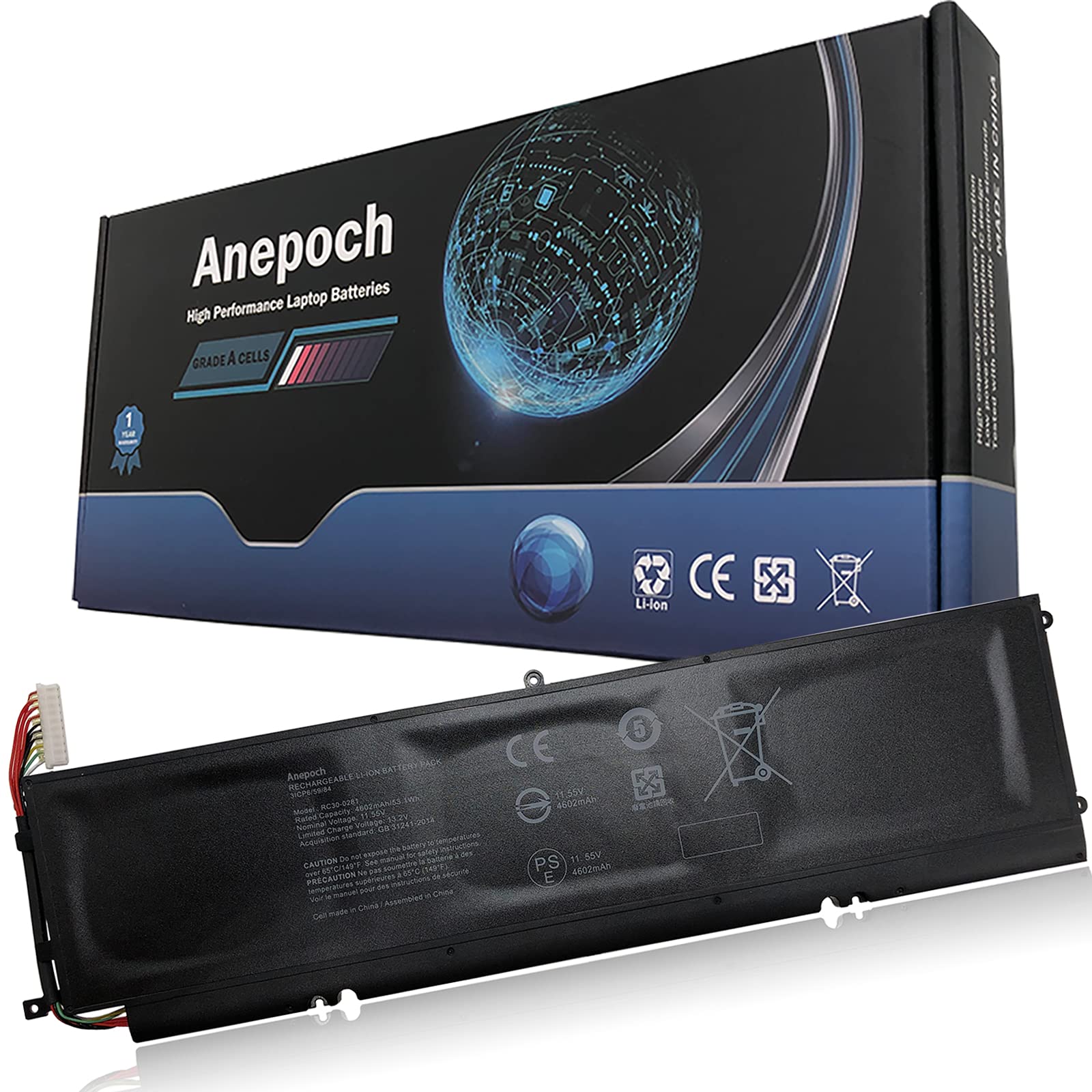 Anepoch RC30-0281 Laptop battery Replacement for Razer Blade Stealth 13.3 Early 2018 2019 Series GTX1650 i7-8565U i7-1065G7 RZ09-0281 02810 02812 R...