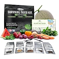 50 Vegetable & Herb Seeds Variety Pack - Over 10,000 Non-GMO Heirloom Organic Open-Pollinated Gardening Seeds for Planting Vegetables & Herbs - Waterproof Mylar Packets - Grown in The U.S.