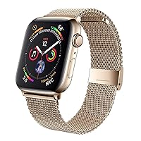 Milanese Watchband for Watch 38mm 40mm 42mm 44mm Stainless Steel Women Men Bracelet Band Strap for i-Watch 7 3 4 5 6 SE (Color : FG Gold, Size : 40mm)