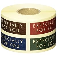 Gift Stickers, Espery, 4 Assorted Colors, Roll Specifications (500 Sheets) EF-1RS