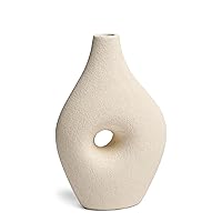 Silke Large Genie Decorative Modern Vase, Medium, White