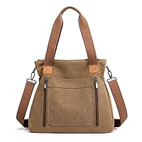 Canvas Tote Bag for Women Small Tote Bag Hobo Bag Canvas Crossbody Bag Shoulder Bag Satchel Handbag with Compartments