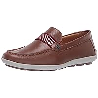 Driver Club USA Unisex-Child Boys/Girls Leather Luxury Fashion Driving Loafer with Grow Grain Detail