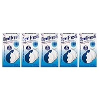 Bowl Fresh Blue plus Bleach Automatic Toilet Bowl Cleaner Tablets, Toilet Freshener Tablets with Borax and Bleach, 2 Count (Pack of 5)