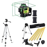 Firecore 3X360 Line Laser with Tripod Set & 12 Ft Laser Level Pole