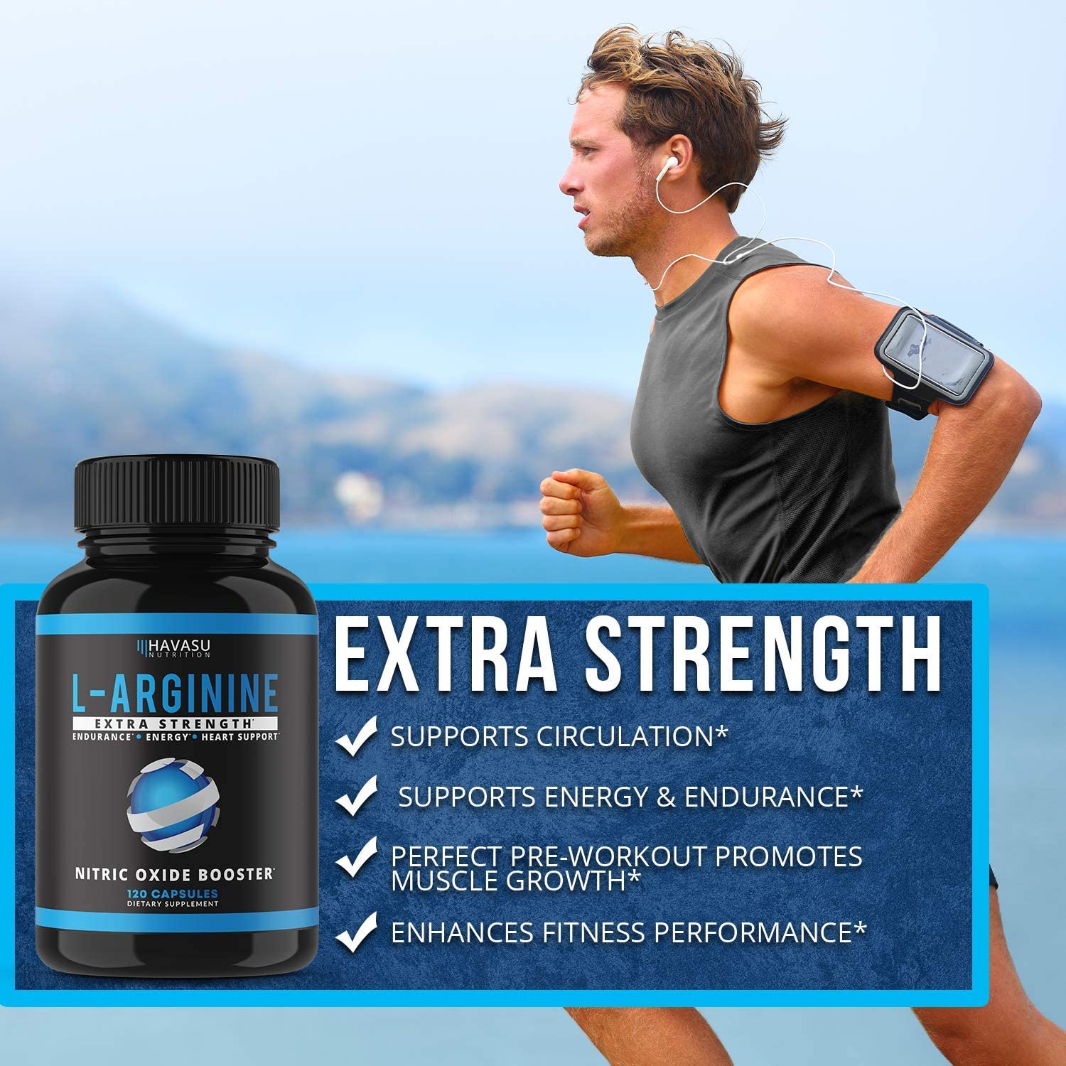 HAVASU NUTRITION L Arginine and Saw Palmetto Capsules as Ultimate Male Enhancing Supplement for Performance & Prostate Support by Aiding in Vascular Support from Nitric Oxide