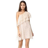 RACHEL ZOE Women's Leigh One Shoulder Spotted Fil Coupe Dress