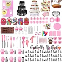 Cake Decorating Supplies 538pcs Cake Decorating Set with Cake Turntable Baking Tools Set for Cakes Cake Turntable, Piping Icing Tips for Beginners or Professional