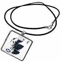 3dRose Outline of Scotland with the Baird clan family tartan. - Necklace With Pendant (ncl-379605)