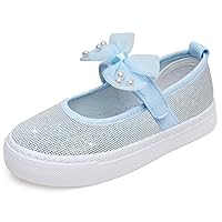 Toandon Toddler Girls Sparkle Glitter Flats Sneakers Age 3-10