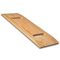 DMI Transfer Board and Slide Board made of Heavy-Duty Wood for Patient,Senior and Handicap Move Assist and Slide Transfers,FSA and HSA Eligible,Holds up to 735 Pounds,2 Cut Out Handle,32 x 10 x 1