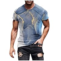 Mens Shirts Casual Stylish Mens Graphic Tees Novelty 3D Optical Illusion Print T-Shirt with Designs 2023 Summer