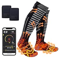Rechargeable Heated Socks with APP Control, Heated Socks Women Battery Included, Washable Heated Socks for Men with 3 Heat Settings, Fast Heating Electric Socks for Hunting Socks & Heated Socks Skiing