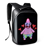 Divoom LED Display Laptop Backpack with App Control, 17 inch Cool DIY Pixel Art Animation Fashion Backpack, Unique Gift for Men or Women