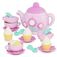 Battat- Play Circle- Singing Teapot – Toy Food – Pretend Play- Kitchen Set – 3 years + (17 Pcs)