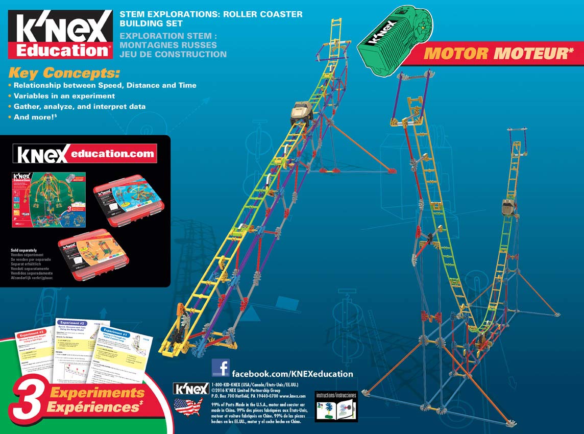 K'NEX Education ‒ STEM Explorations: Roller Coaster Building Set – 546 Pieces – Ages 8+ Construction Education Toy